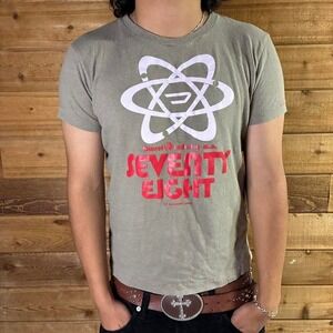 Y2K diesel Grey and red "Seventy Eight" graphic tee